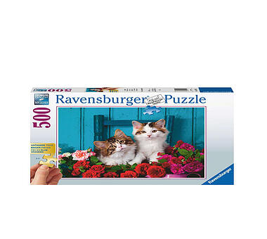 RAVENSBURGER, Puzzle - Katzenbabys - Gold Edition 500 Teile